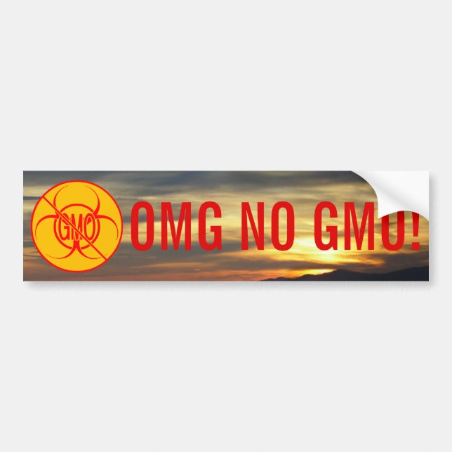 Ingen GMO Bumper Sticker Anpassningsbar NO GMO Sti Bildekal (Framsidan)