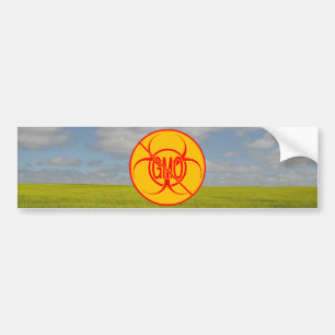 Ingen GMO Bumper Sticker Biohazard NO GMO Sticker Bildekal