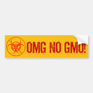 Ingen GMO Bumper Sticker Biohazard NO GMO Sticker Bildekal