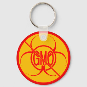 Ingen GMO Keychain Biohazard Varning Ingen GMO-Nyc Nyckelring