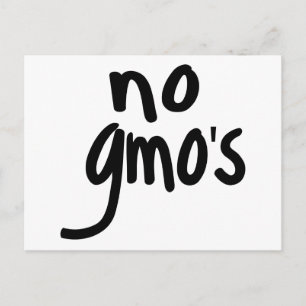 Ingen GMO-livsmedelstillsats främjar vitt Meddelande Vykort