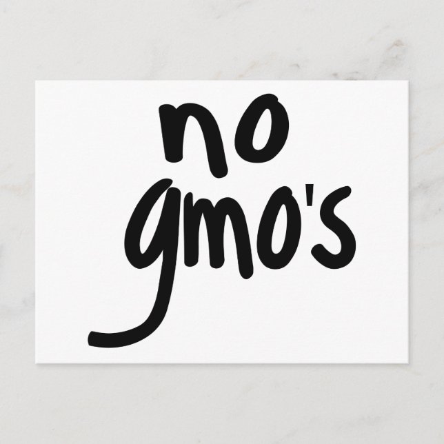 Ingen GMO-livsmedelstillsats främjar vitt Meddelande Vykort (Framsida)
