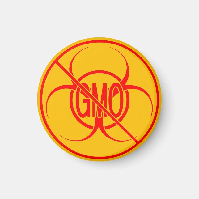 Ingen GMO Magnet Biohazard Ingen GMO Fridge Magnet (Framsidan)