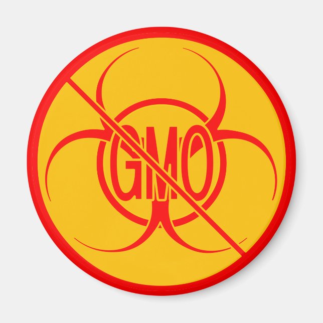 Ingen GMO Magnet Biohazard Ingen GMO Fridge Magnet (Framsidan)