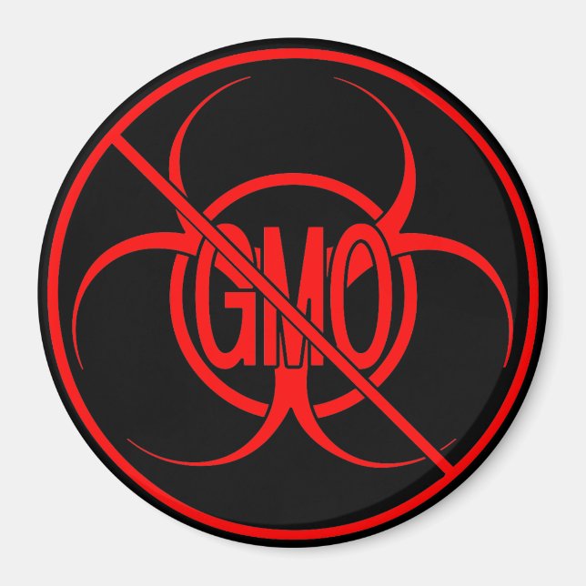 Ingen GMO Magnet Biohazard Ingen GMO Fridge Magnet (Framsidan)