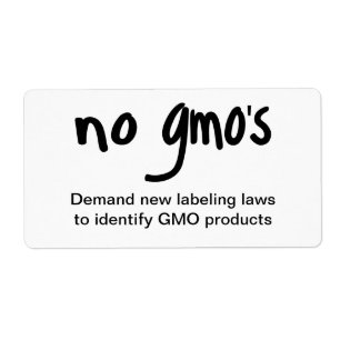 Ingen GMO-märkning - vit etikett Fraktsedel