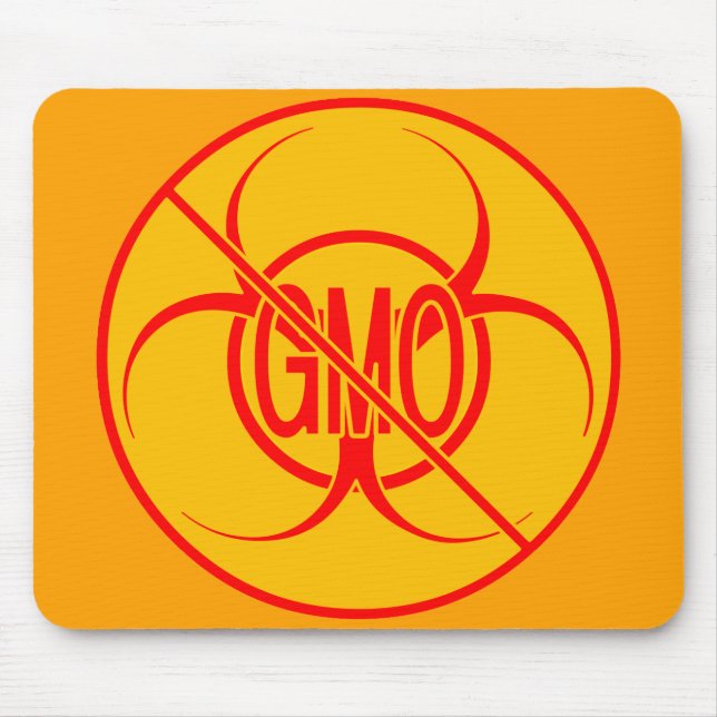 Ingen GMO Mousepad Biohazard Warning Mouse Pad Musmatta (Framsidan)