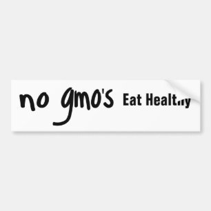 Ingen GMO:s eat Healthy Promotion White Bildekal