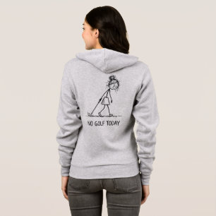 Ingen golf idag Rolig ledsen tjej pin figure T Shirt
