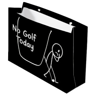Ingen Golf Idag Rolig Sorgsen Golfare Figur Humor