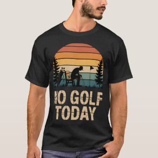 Ingen golf idag skämt rolig sorg stickman t shirt