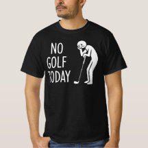 Ingen Golf Idag Sorglig Stickman Golfare Figur