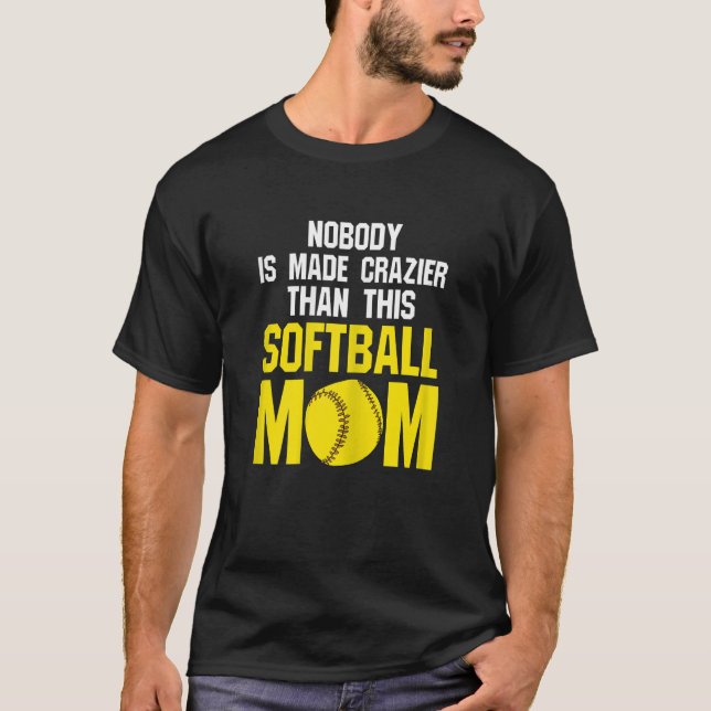 Ingen gör softball mamma-softball mamma så att ing t shirt (Framsida)