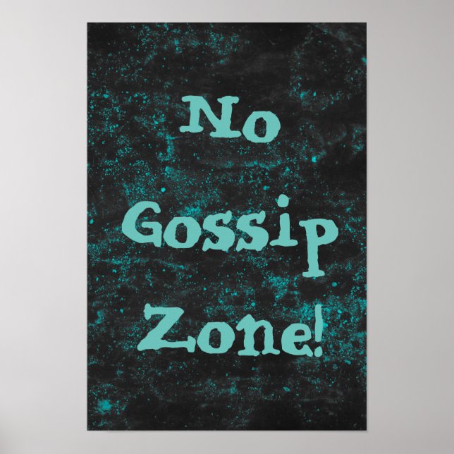 Ingen Gossip Zon Blue Poster (Framsidan)