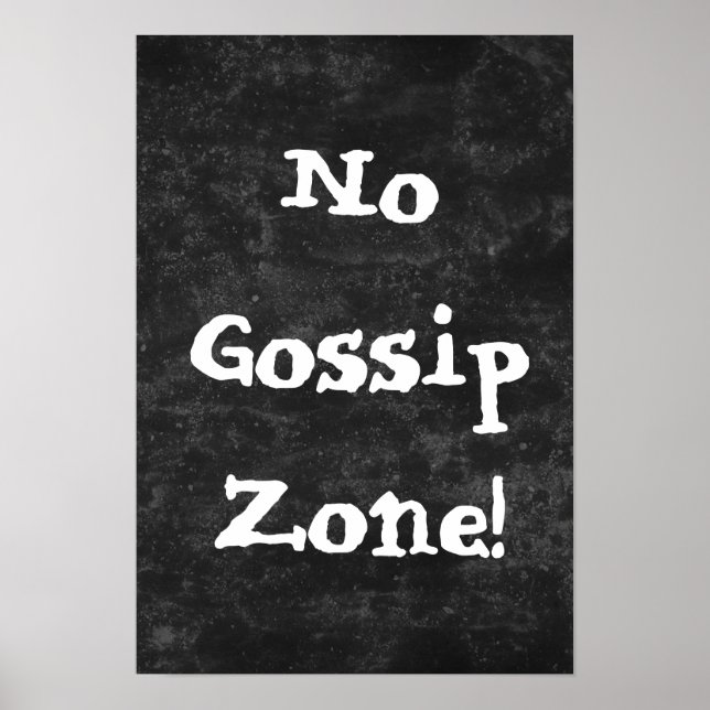 Ingen Gossip Zon svartvitt Poster (Framsidan)