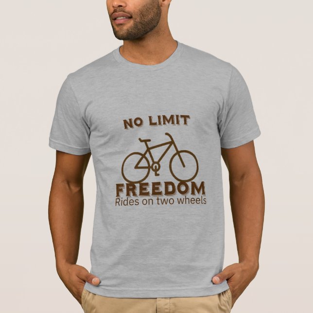 Ingen gräns Frihet Cykel T-Shirt för män | Cykling (Framsida)