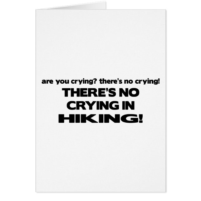 Ingen gråt - fotvandra hälsningskort (Framsidan)