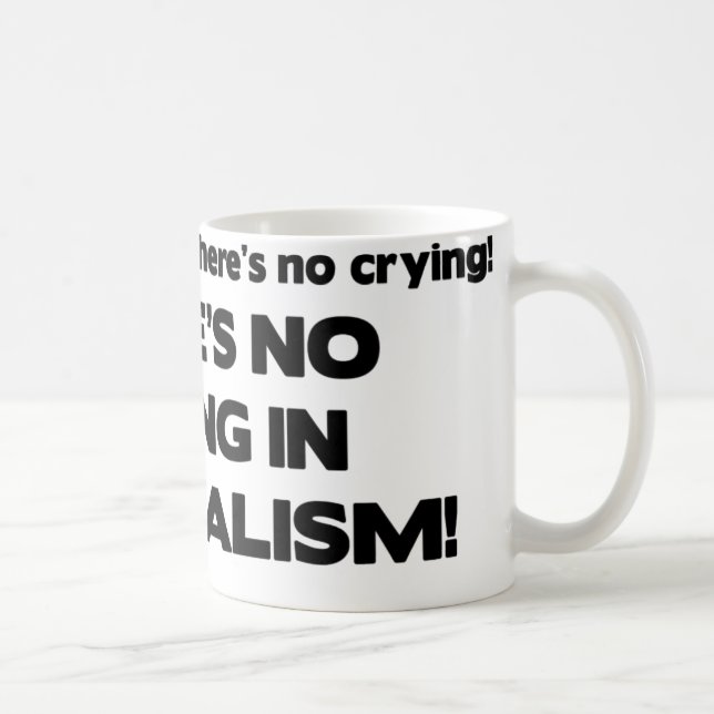 Ingen gråt i journalistik kaffemugg (Höger)