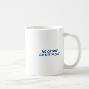 Ingen gråt på yacht - rolig kryssningsresa sommar kaffemugg