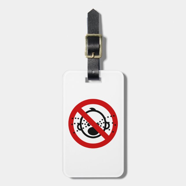 INGEN Gråt Spädbarn ⚠ Thailands flygplatsskylt ⚠ Bagagebricka (Vertikal Framsida)