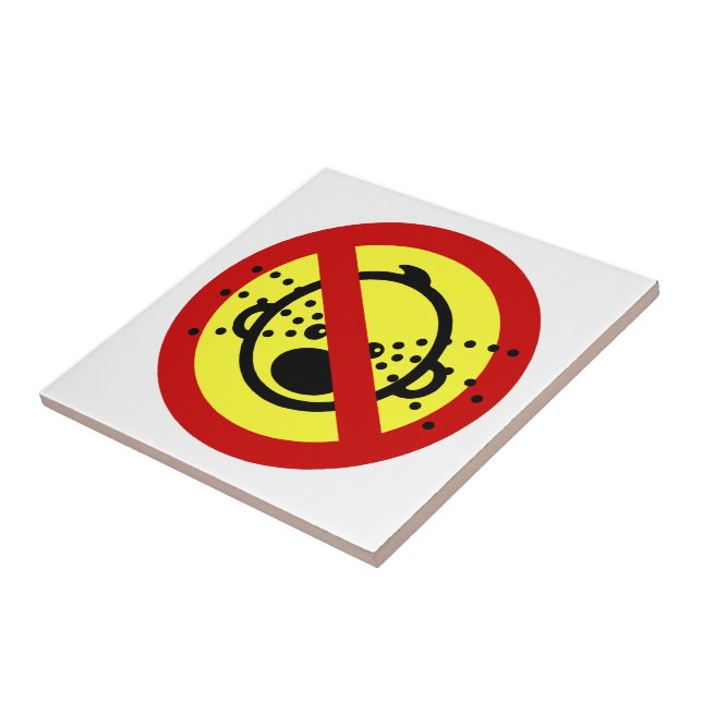 INGEN Gråt Spädbarn ⚠ Thailands flygplatsskylt ⚠ Kakelplatta (Sidan)