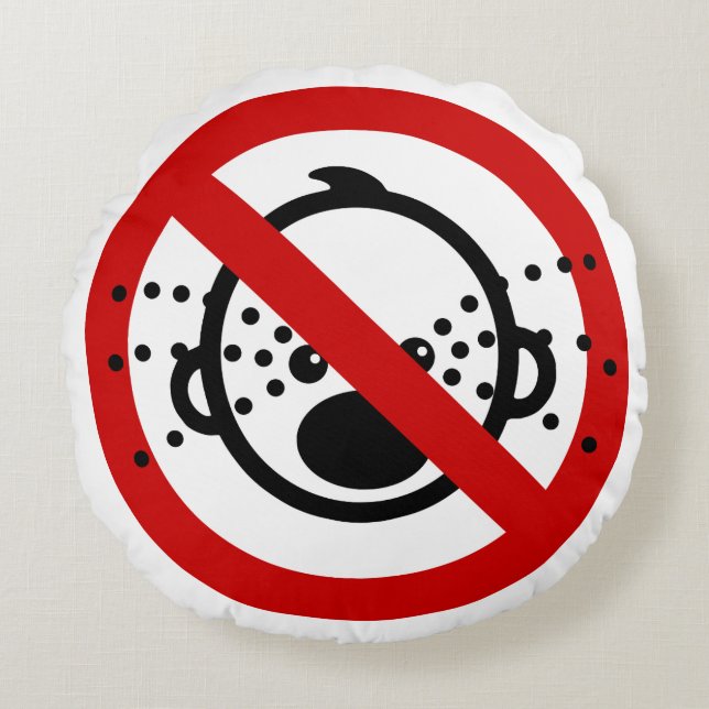 INGEN Gråt Spädbarn ⚠ Thailands flygplatsskylt ⚠ Rund Kudde (Framsidan)