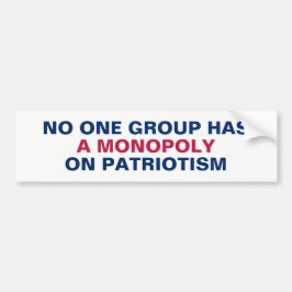 Ingen grupp har monopol på patriotism bildekal