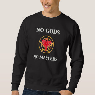 Ingen Guds Inga Mästare Gethuvud Baphomet Demon Pe Lång Ärmad Tröja