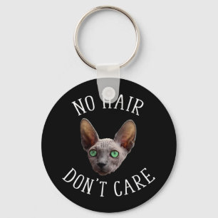 Ingen hair bryr sig inte om ynx-katt nyckelring