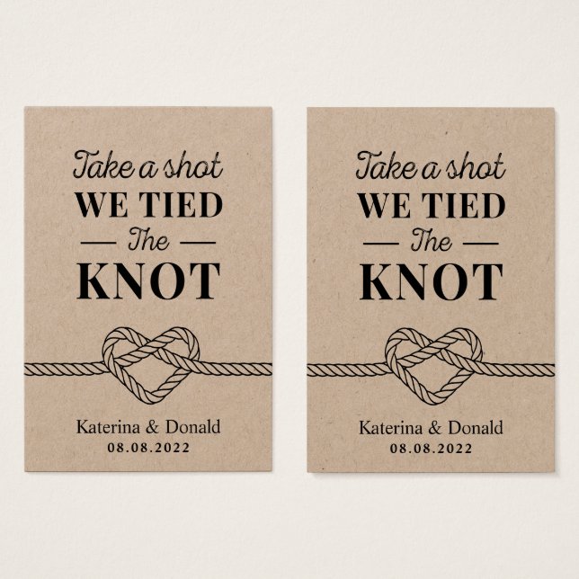 Ingen Hål tar ett skott vi binder ihop Knot Kraft- Visitkort (Framsida & baksida)