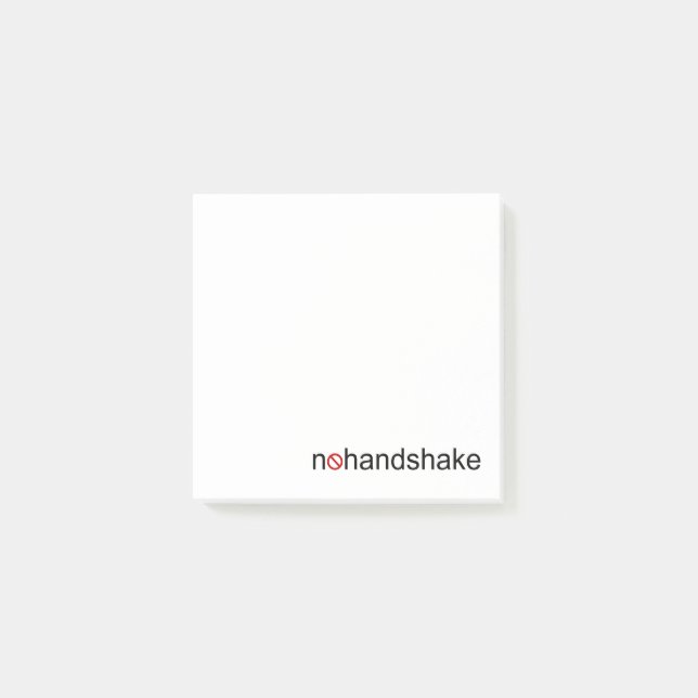 Ingen handskakning post-it block (Framsida)