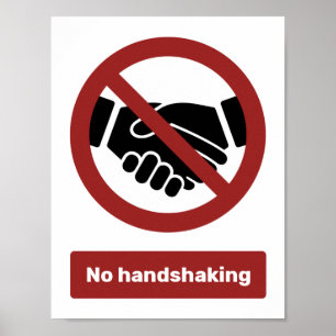 Ingen handskakning poster
