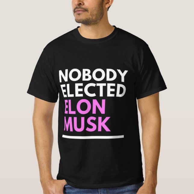 Ingen har valt Elon Musk Pnk Manar T Shirt (Framsida)
