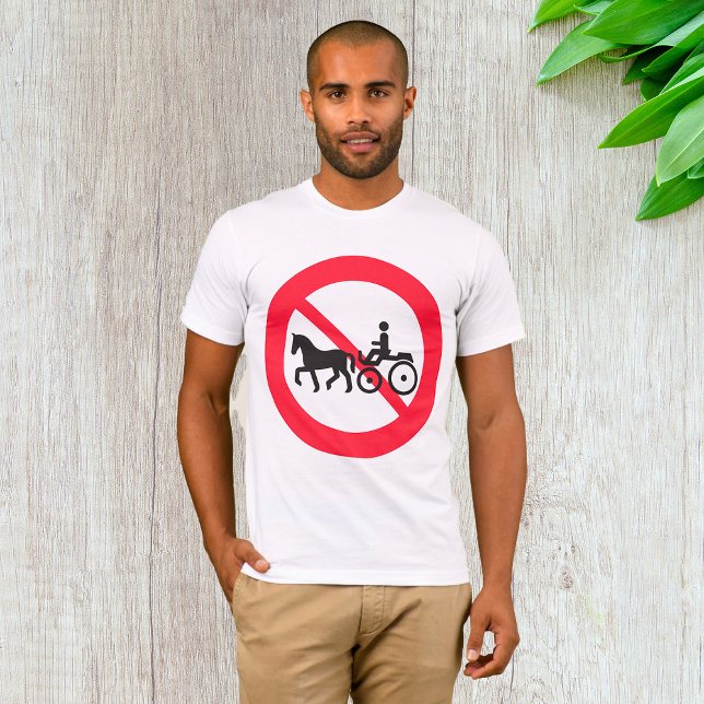 Ingen hästtransport och Buggy Road Sign T-Shirt (Skapare uppladdad)
