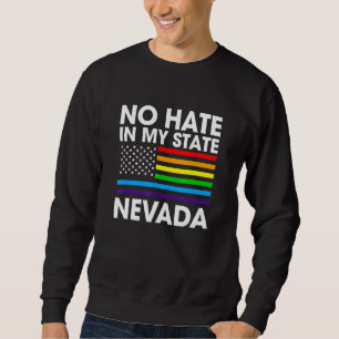 Ingen hate i mitt delstat Lgbt Nevada-Pridet Nv Ga Lång Ärmad Tröja