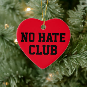 Ingen Hate-Klubb Julgransprydnad Keramik