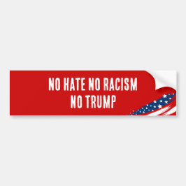 Ingen hate No Racism No Trump Bildekal