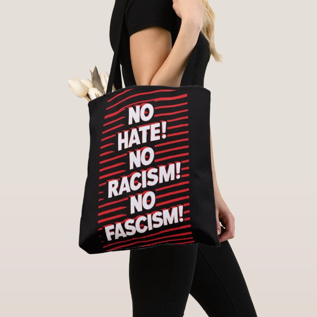 Ingen hate No Racism Tygkasse (Närbild)