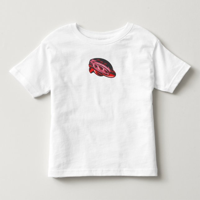 Ingen hjälm ingen tur Barns cykelsäkerhets T-shirt (Framsida)