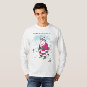 Ingen Ho-Ho-Ho med manar vit långärmad-skjorta T Shirt