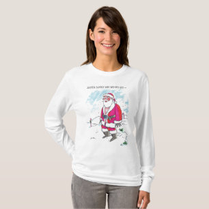 Ingen Ho-Ho-Ho med text Kvinnor vit långärmad-skjo T Shirt