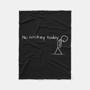 Ingen hockey i Ledsen Stick figur Underbar gåva ti Fleecefilt