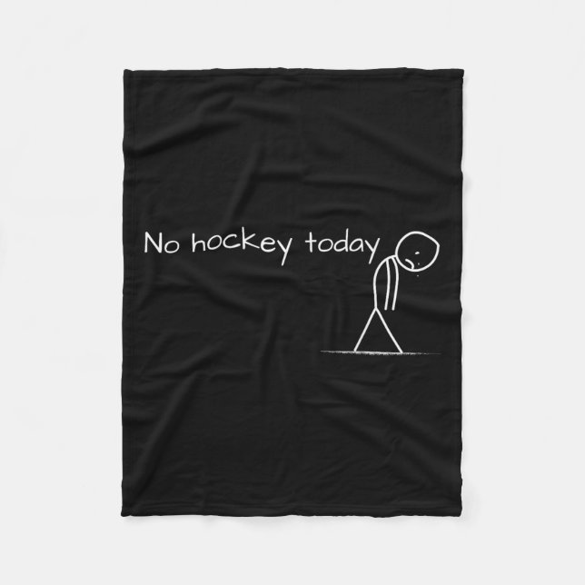 Ingen hockey i Ledsen Stick figur Underbar gåva ti Fleecefilt (Framsidan)