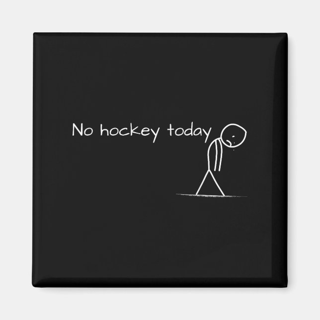 Ingen hockey i Ledsen Stick figur Underbar gåva ti Magnet (Framsidan)