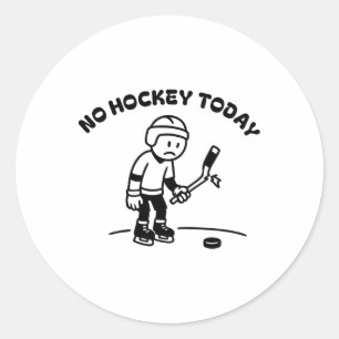 Ingen hockey idag rolig för en ishockeyspelare äls runt klistermärke