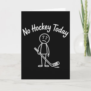 Ingen hockey idag Rolig hockey Sorgsen tecknad fil Kort