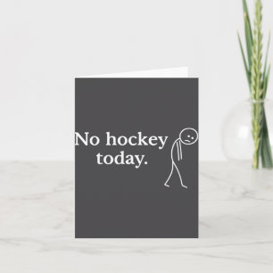 Ingen hockey idag Roligt Sorgligt Stickfigur Älska Kort