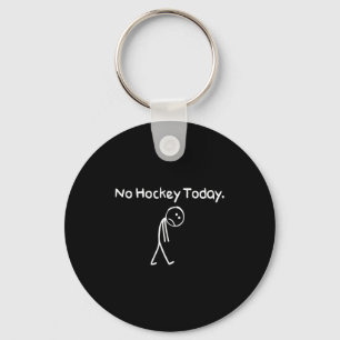 Ingen hockey idag Roligt sorgligt Stickman Hockeyä Nyckelring