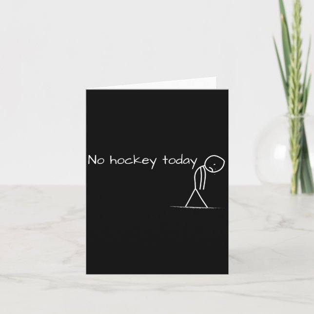 Ingen hockey idag Sorglig pinnefigur Stor present  Kort (Framsida)