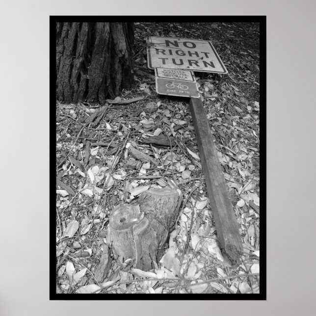 ingen höger sväng poster (Framsidan)